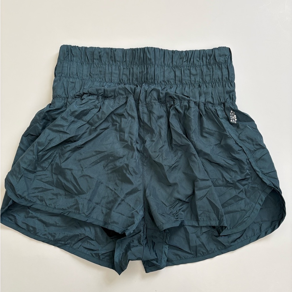 Free People Movement The Way Home Shorts Metallic Green Size Large - Picture 1 of 9